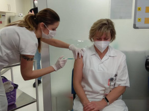 Spuštění očkování na covid-19 v jihlavské nemocnici