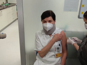 Spuštění očkování na covid-19 v jihlavské nemocnici