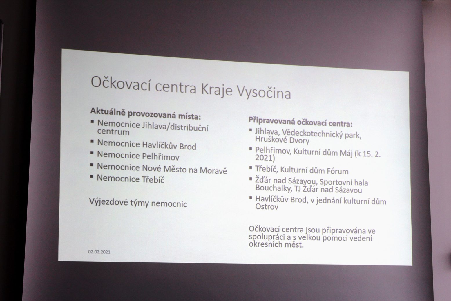 Očkovací centrum Hruškové Dvory