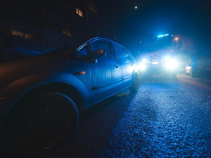 Průjezd hasičských aut ulicemi Třebíče