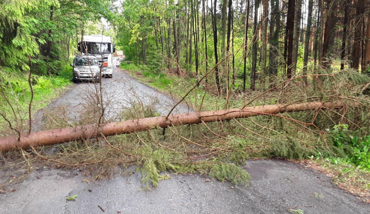 Bouřka a přívalový déšť na Vysočině, 21.6.2021