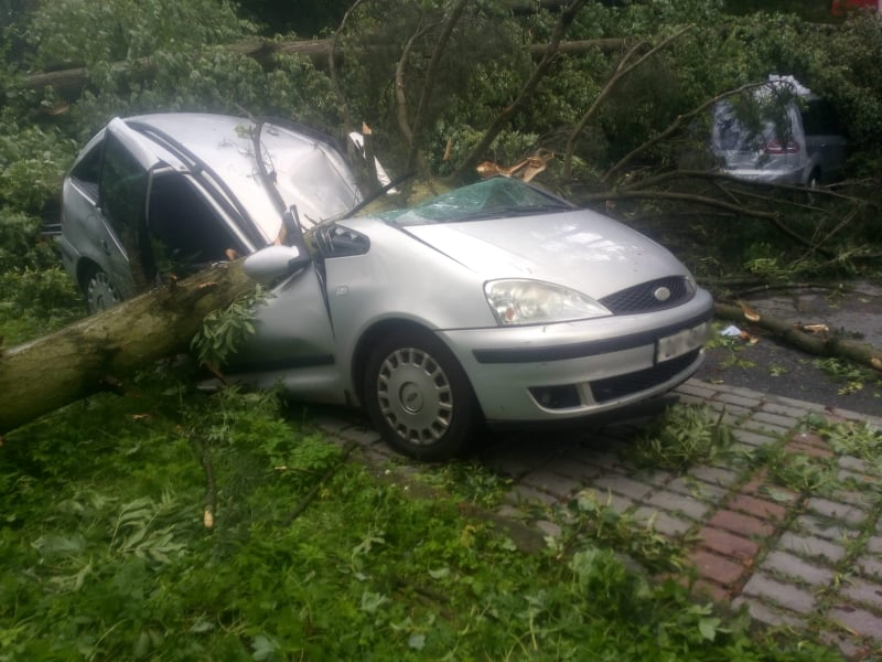 Noční bouřka na Vysočině a odklízení následků, 30.6.2021