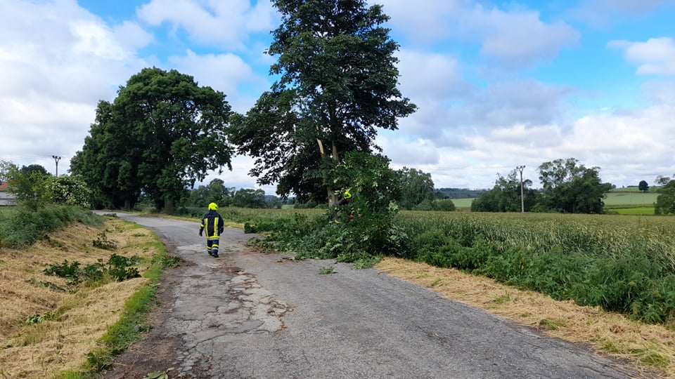 Noční bouřka na Vysočině a odklízení následků, 30.6.2021