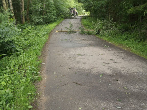 Noční bouřka na Vysočině a odklízení následků, 30.6.2021