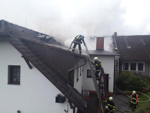 Požár penzionu v Daňkovicích