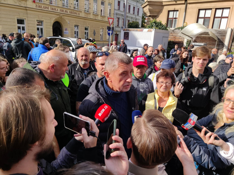 Volební mítink Jany Nagyové v Jihlavě