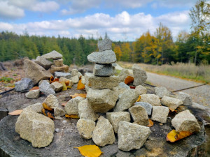 Podzim na Míchově skále