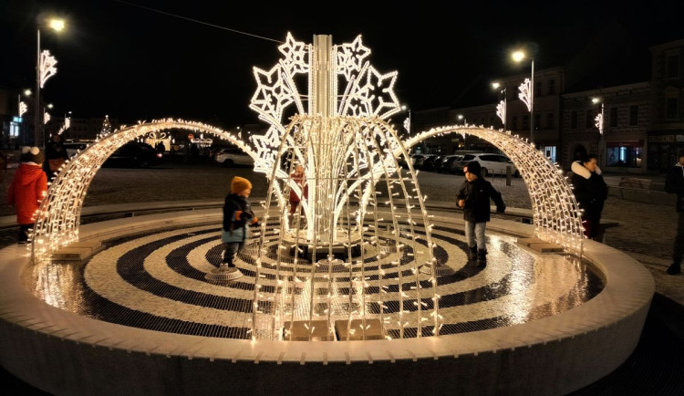 Vánoční výzdoba v Třebíči