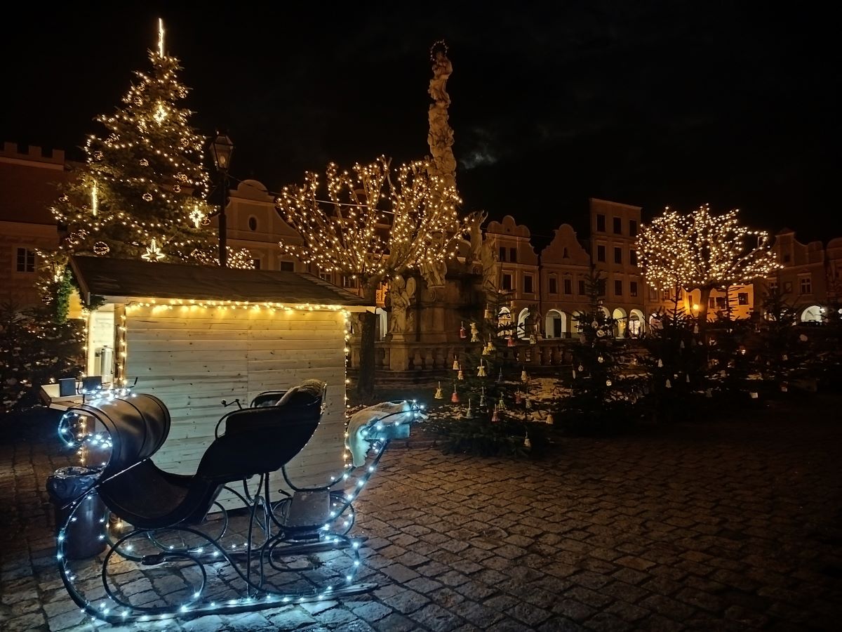 Vánoční výzdoba v Telči