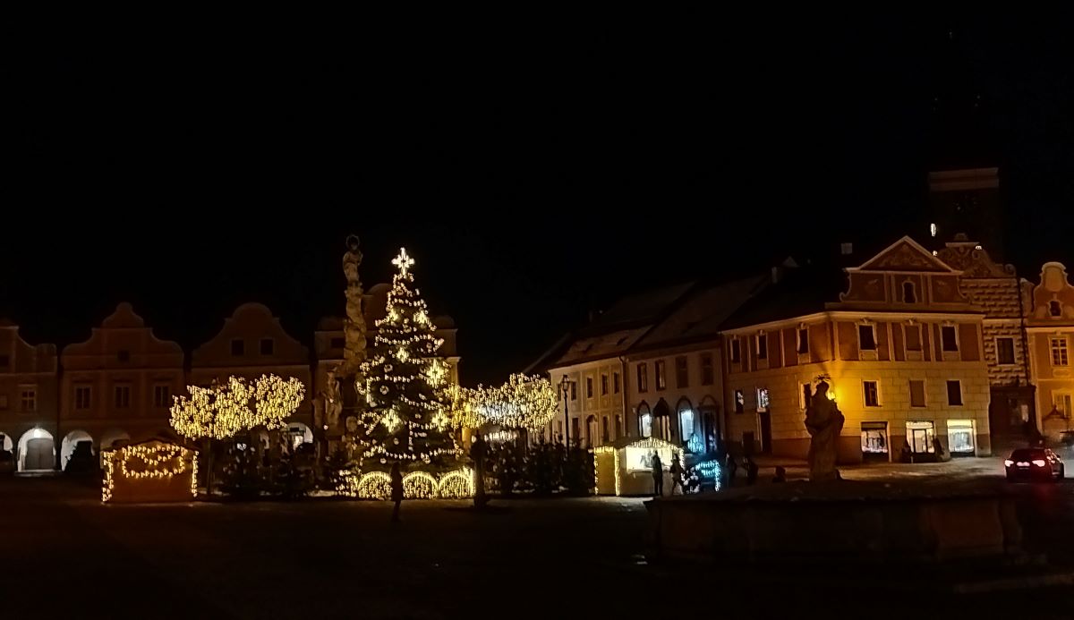 Vánoční výzdoba v Telči