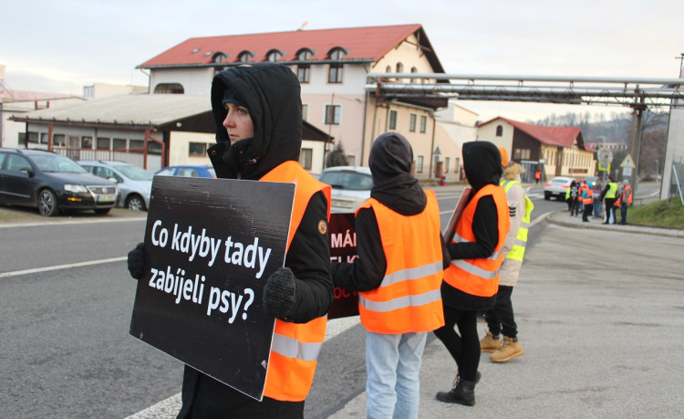 Pietní akt u jatek v Kostelci