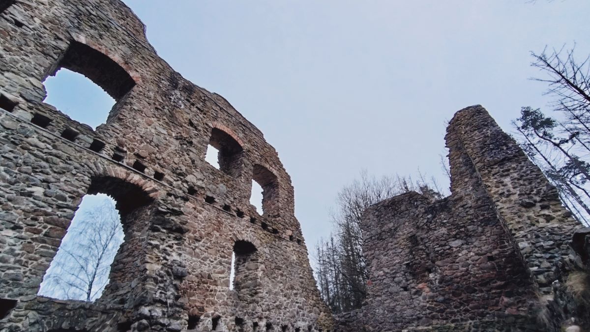 Zřícenina Rokštejna u Panské Lhoty
