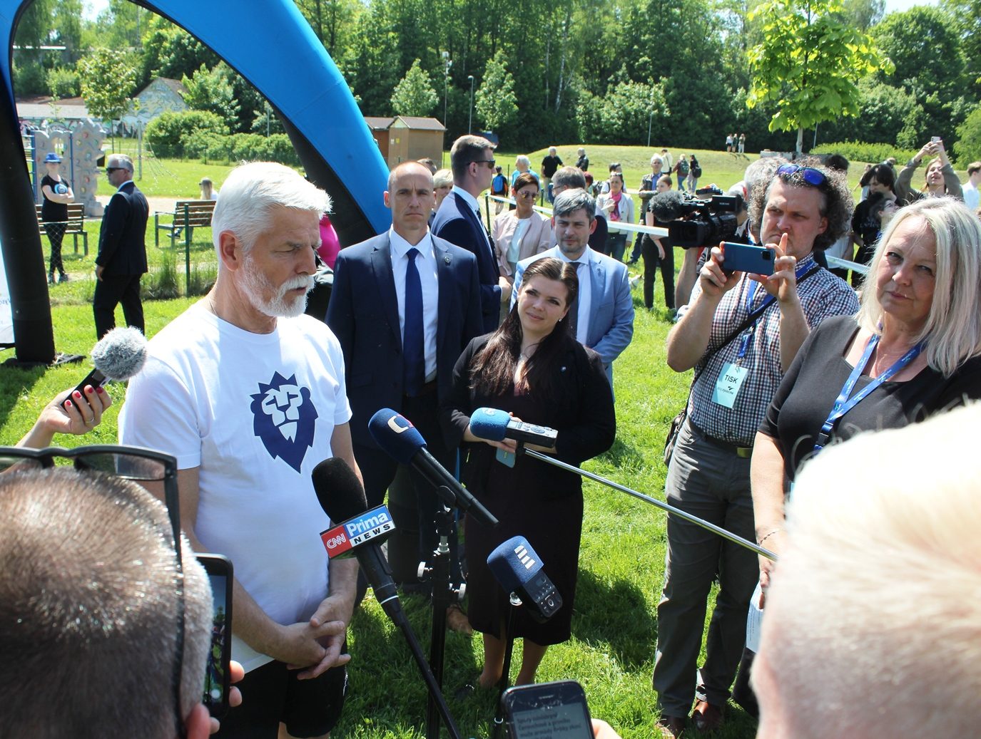 Prezident Pavel, sportovní odpoledne na Českém mlýně