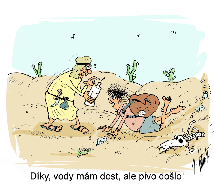 ORAŽENÉ OBRÁZKY: Srpnová dávka vtipů od kreslíře Jana Tatarky