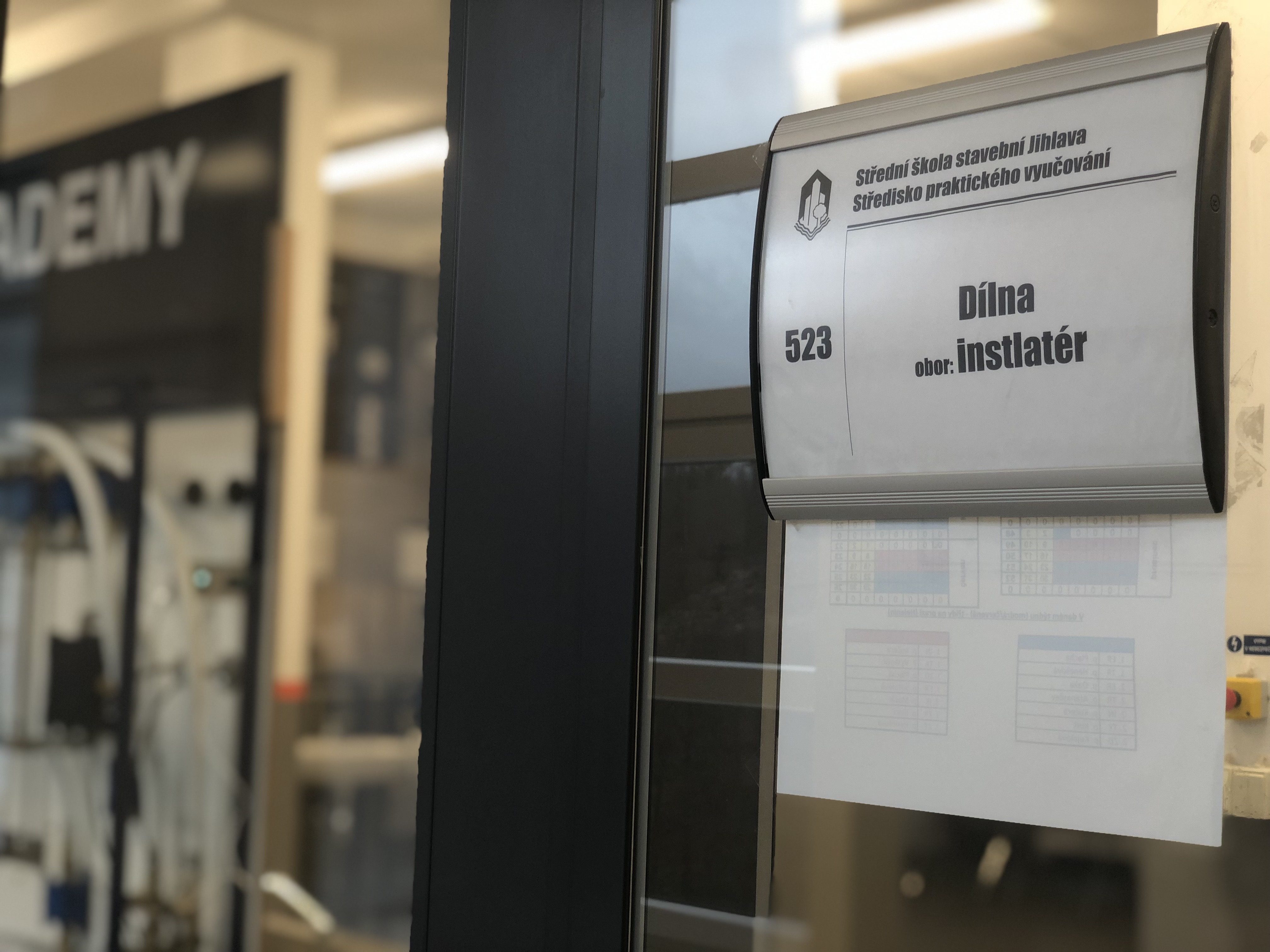 Nová učebna pro instalatéry na jihlavské stavební škole