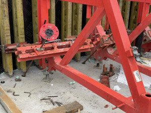 Stavba Horácké arény v Jihlavě (začátek února 2024)