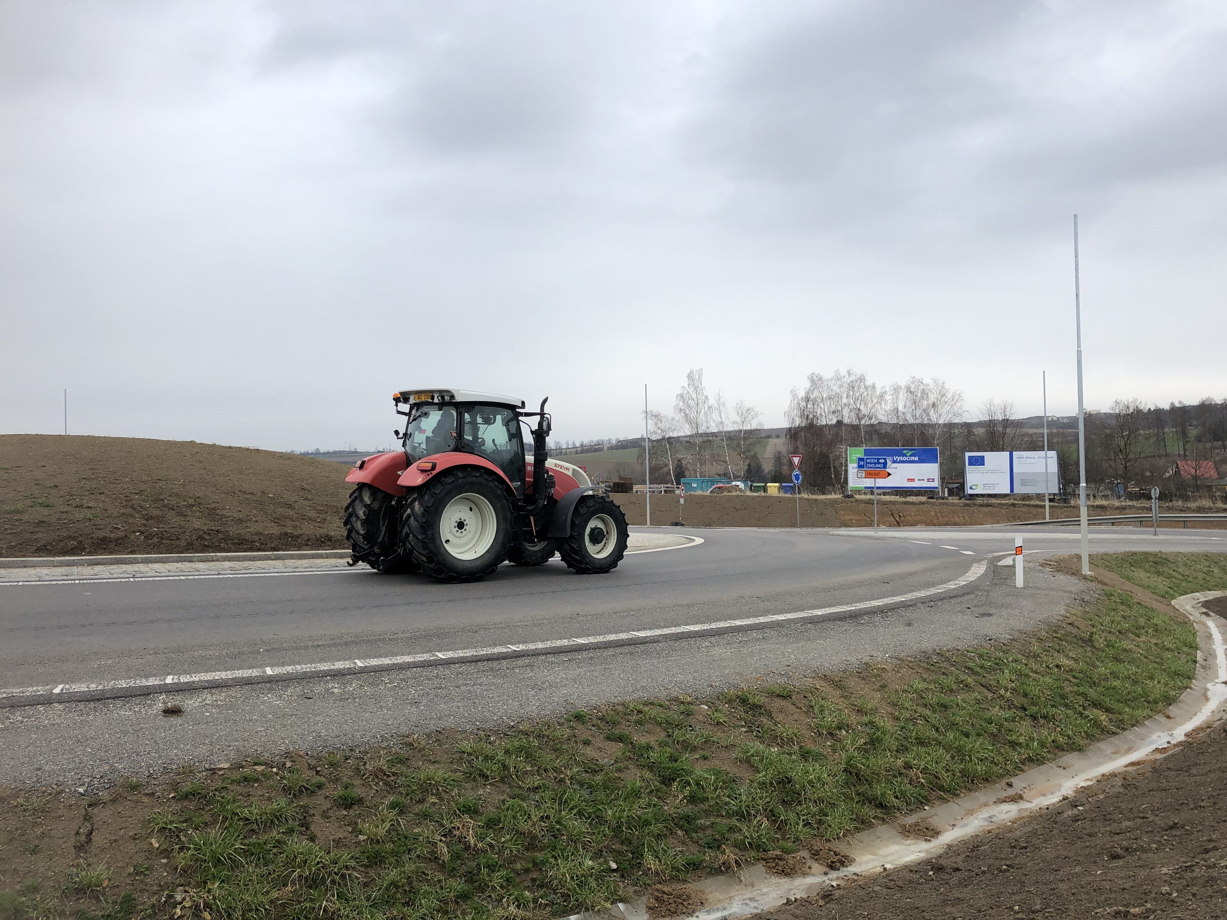 Protestní jízda zemědělců na Jihlavsku