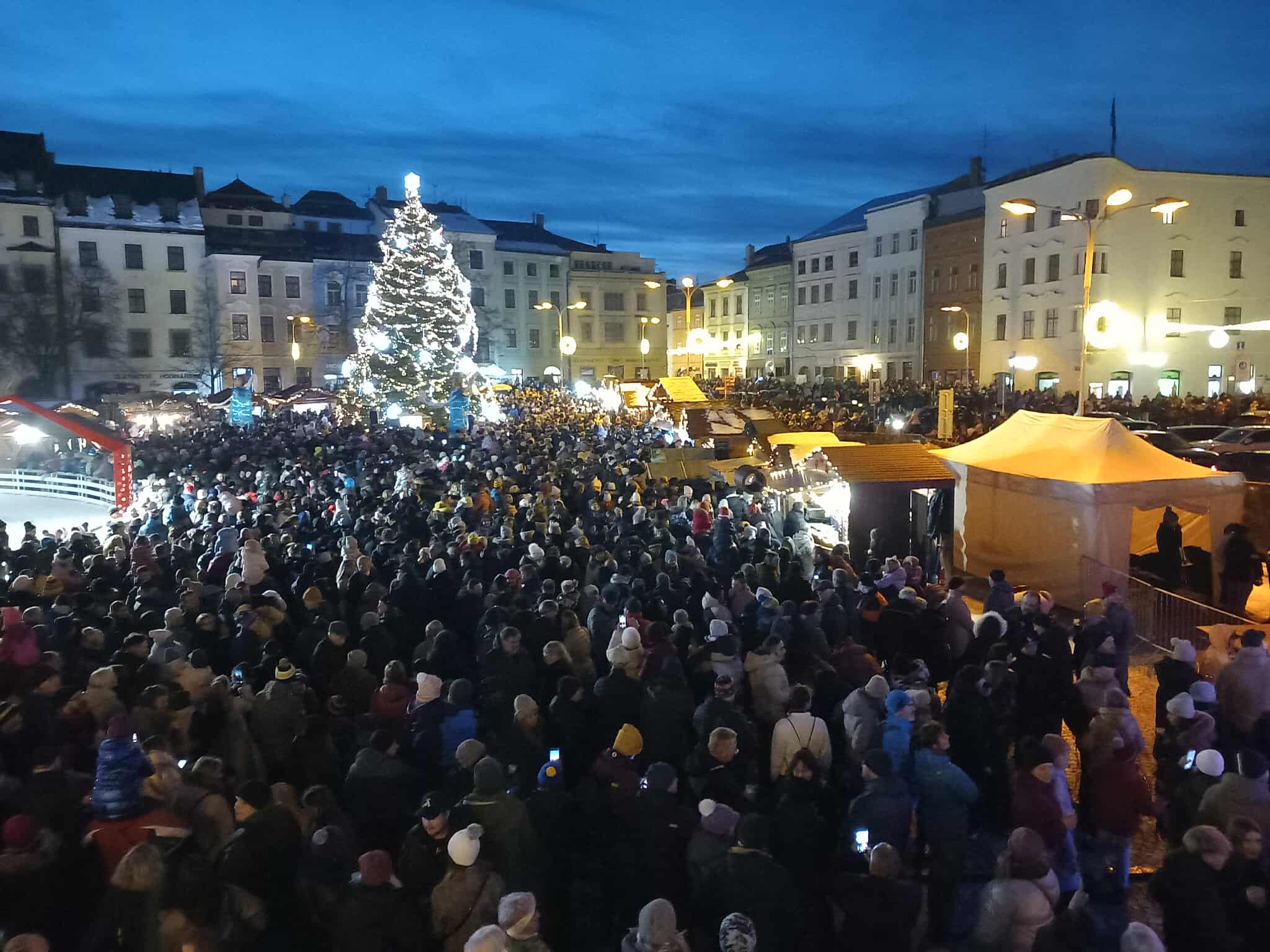 Slavnostní rozsvícení vánočního stromu v Jihlavě