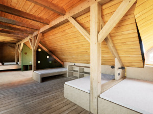 Rekonstrukce Hájenky Černé lesy (vizualizace)