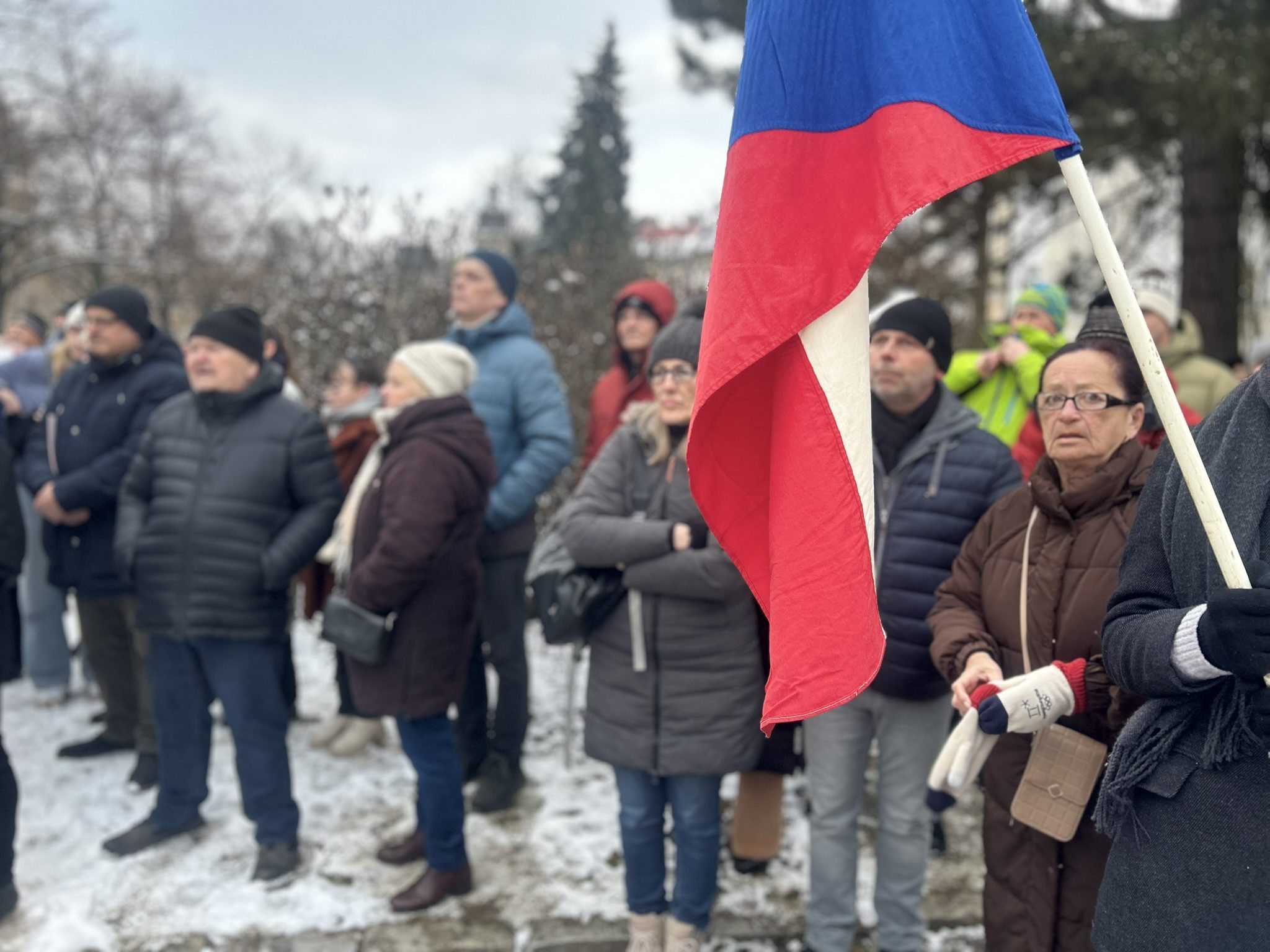 Demonstrace Stojíme za prezidentem v Jihlavě