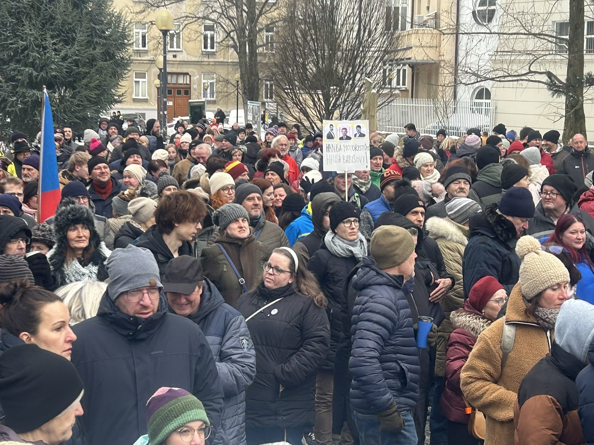 Demonstrace Stojíme za prezidentem v Jihlavě