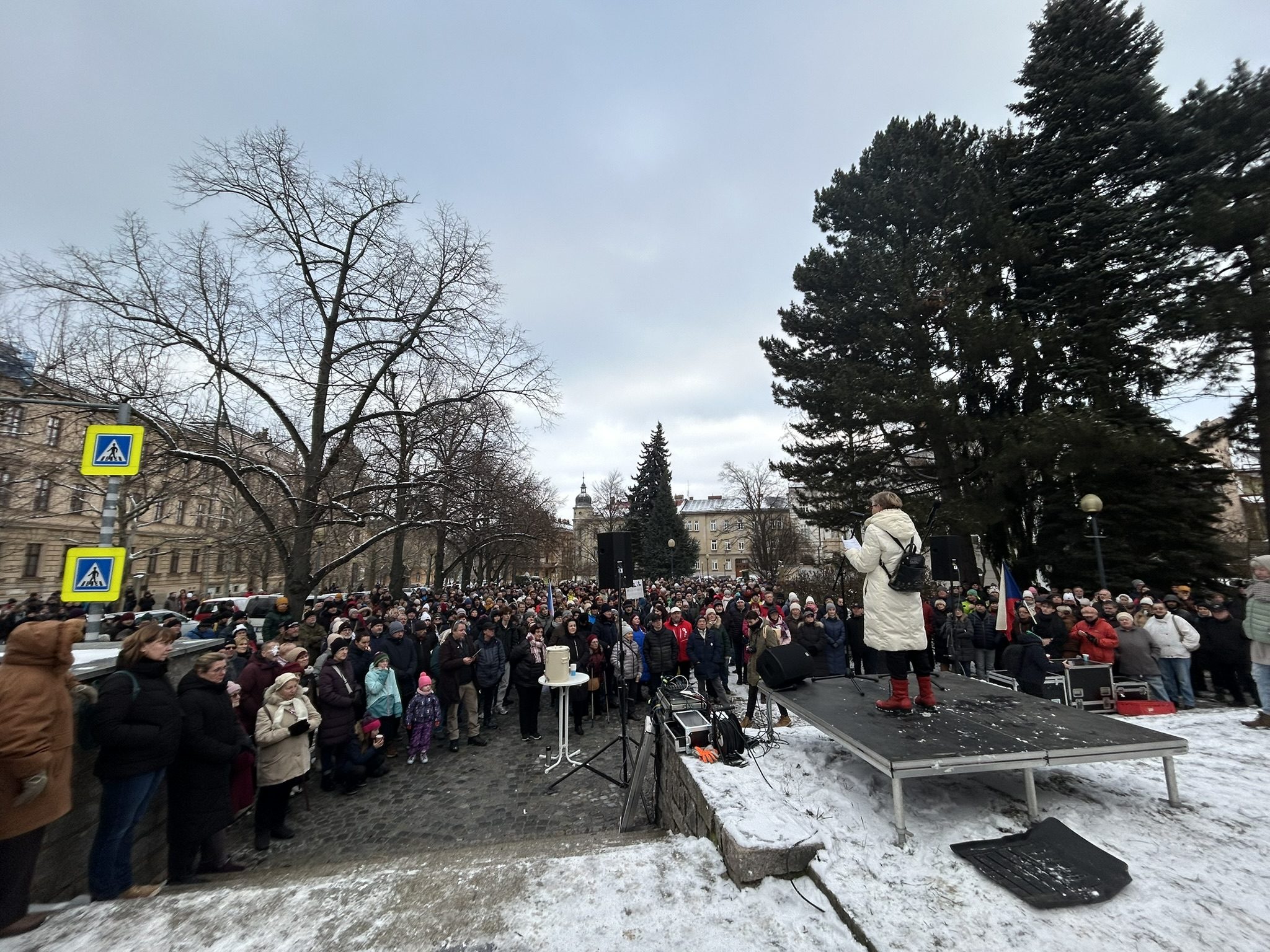 Demonstrace Stojíme za prezidentem v Jihlavě