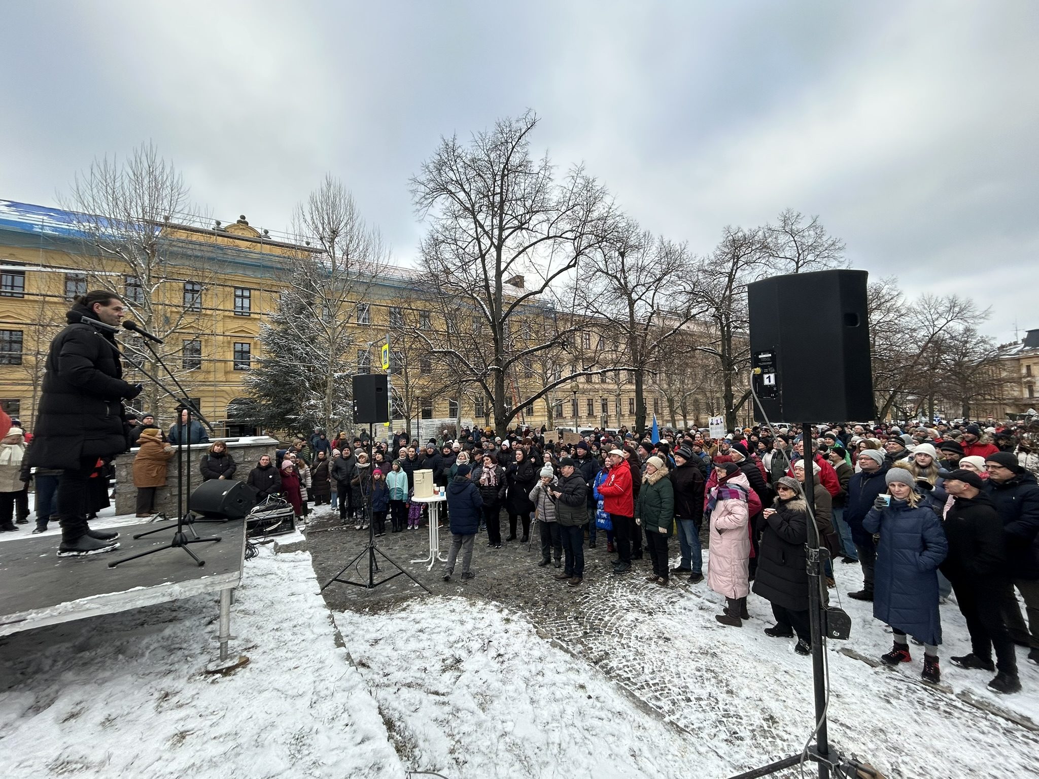 Demonstrace Stojíme za prezidentem v Jihlavě