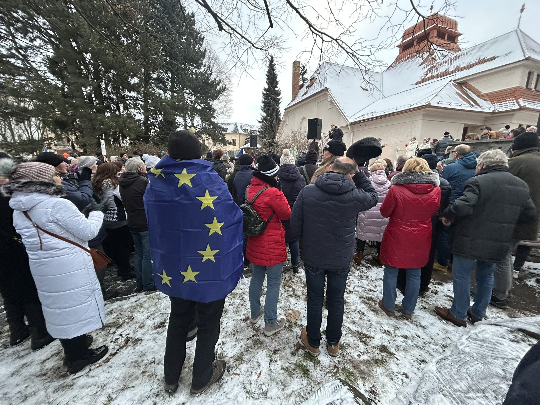 Demonstrace Stojíme za prezidentem v Jihlavě