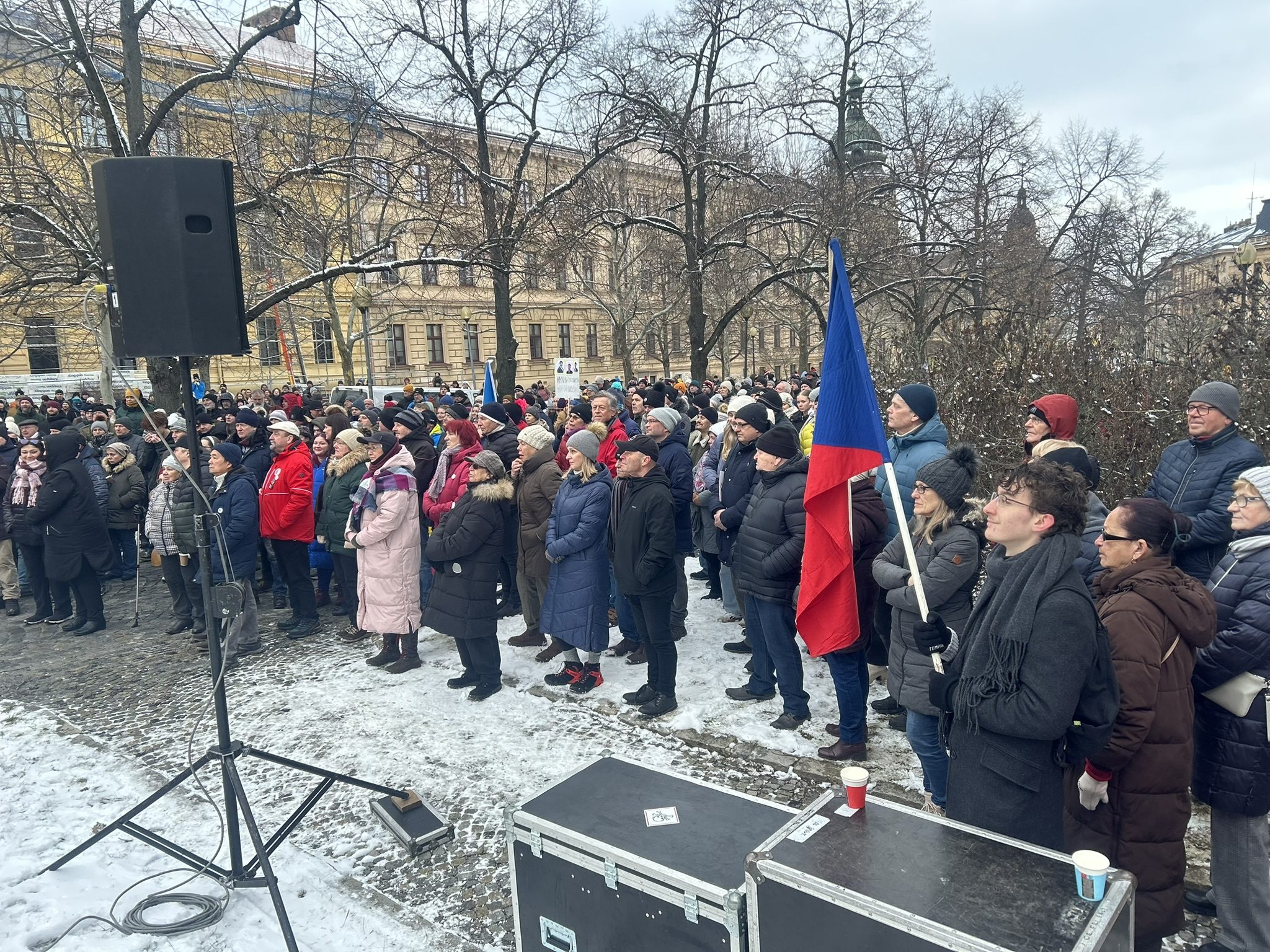 Demonstrace Stojíme za prezidentem v Jihlavě