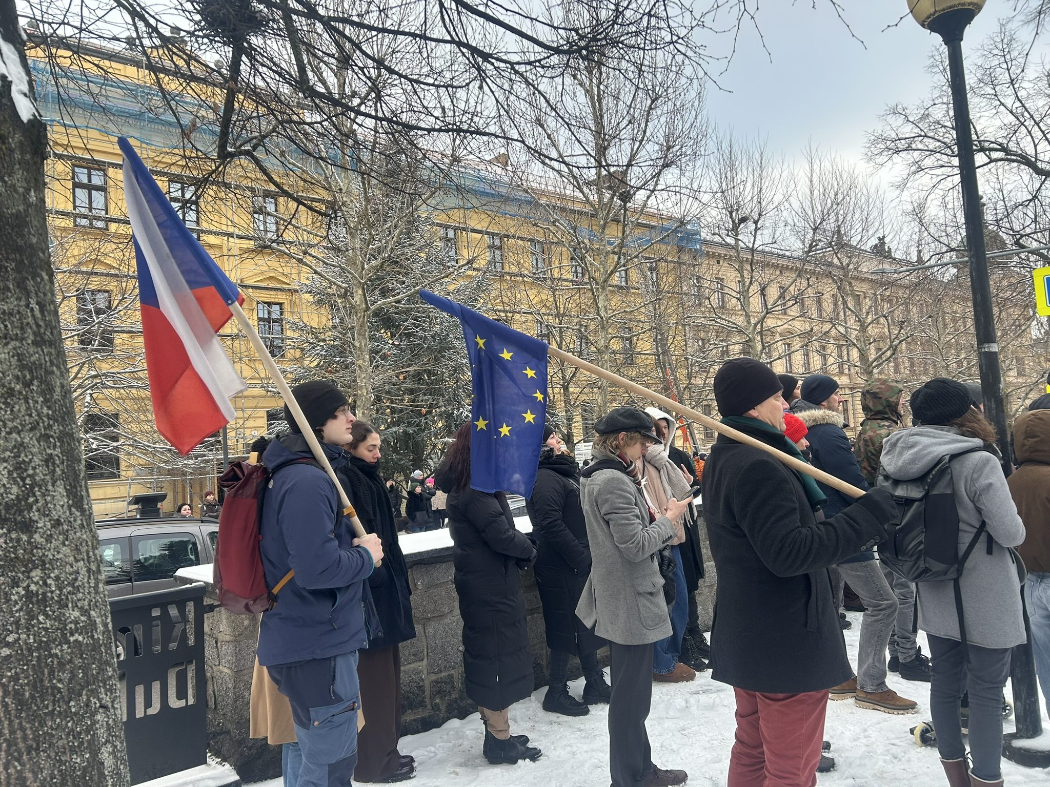 Demonstrace Stojíme za prezidentem v Jihlavě