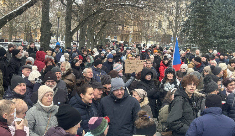 Demonstrace Stojíme za prezidentem v Jihlavě