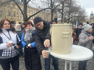 Demonstrace Stojíme za prezidentem v Jihlavě