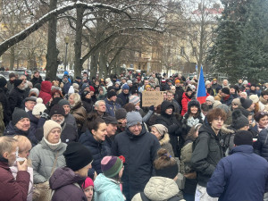Demonstrace Stojíme za prezidentem v Jihlavě