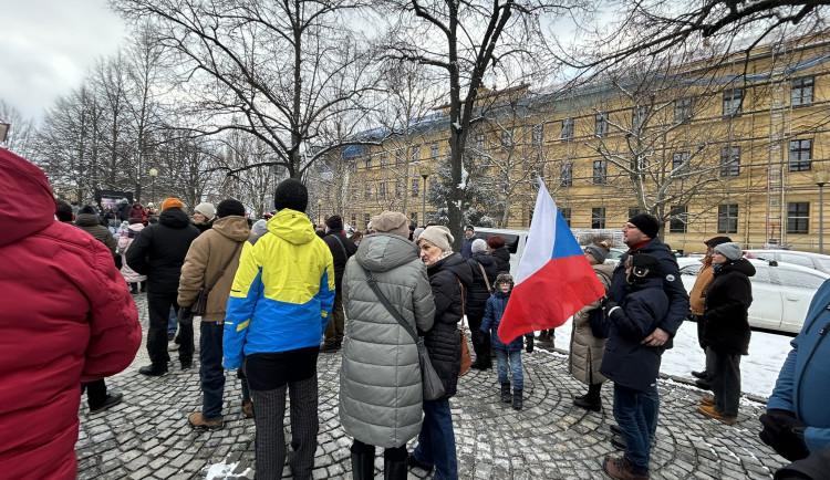 Demonstrace Stojíme za prezidentem v Jihlavě