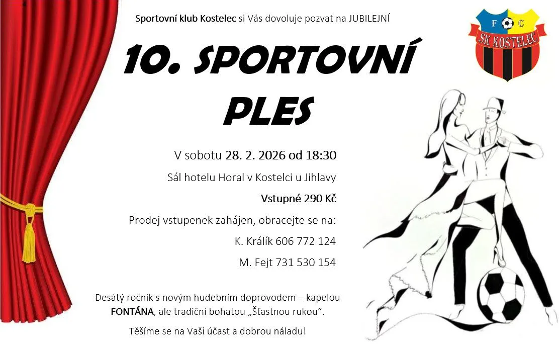 10. Sportovní ples SK Kostelec