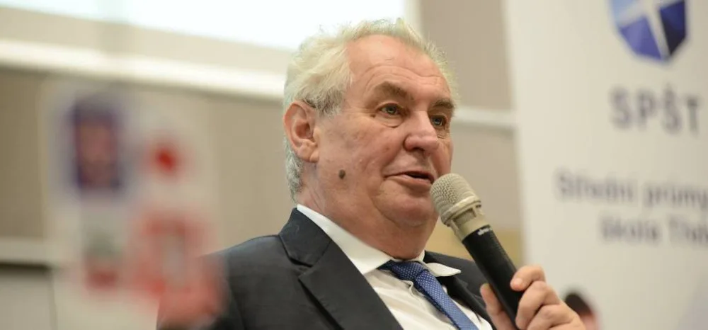 Prezident ČR Miloš Zeman při své návštěvě na Vysočině