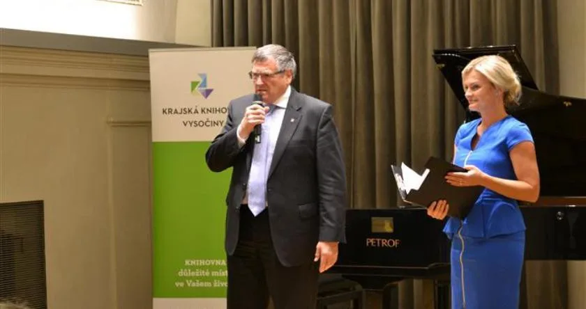 Hejtman Vysočiny Jiří Běhounek na slavnostním večeru 26. Podzimního knižního veletrhu v Havlíčkově Brodě