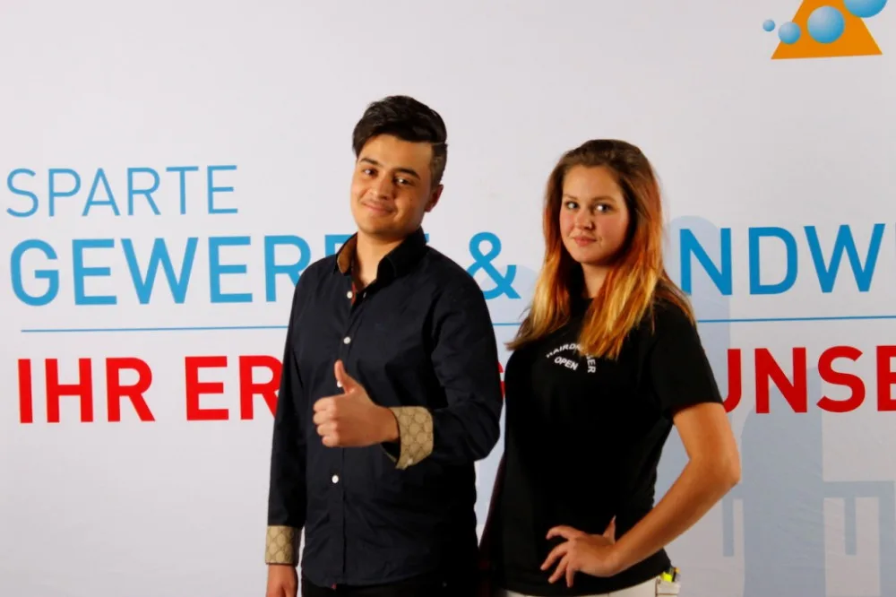 Vítězné duo - kadeřnice Marie Reitermannová a její model