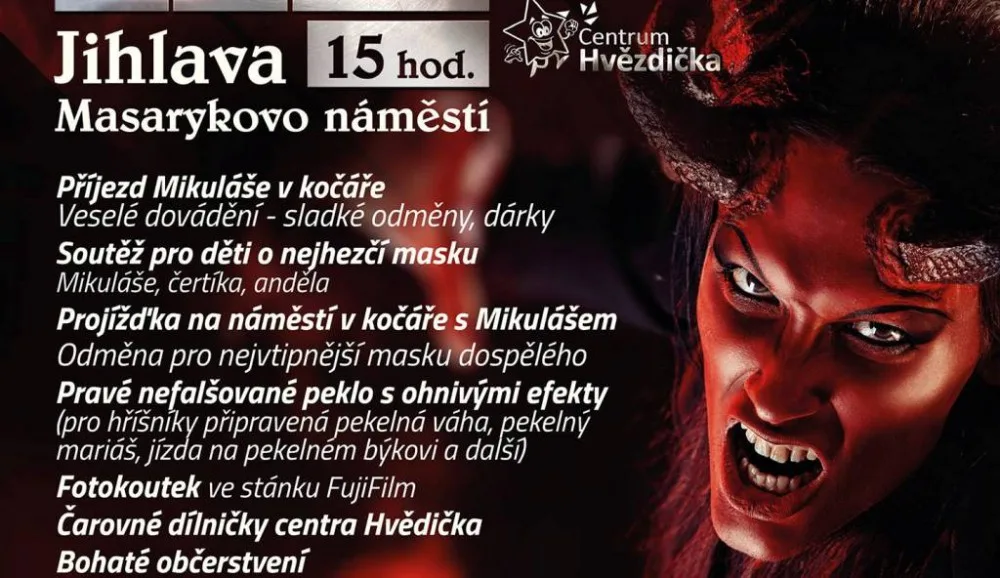 Mikulášská nadílka v Jihlavě: Pekelný guláš, andělský punč nebo třeba jízda na býkovi