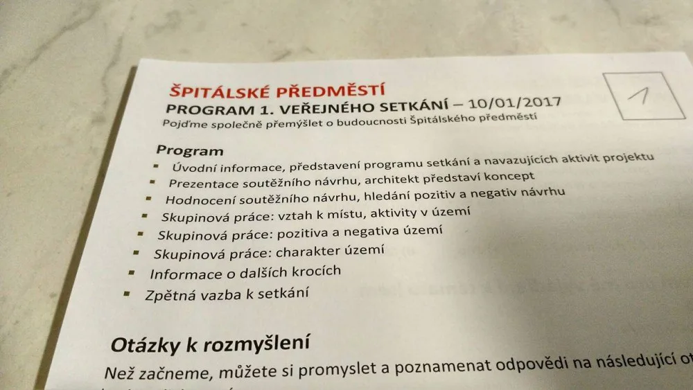 Ze včerejší diskuze o budoucnosti Špitálského předměstí