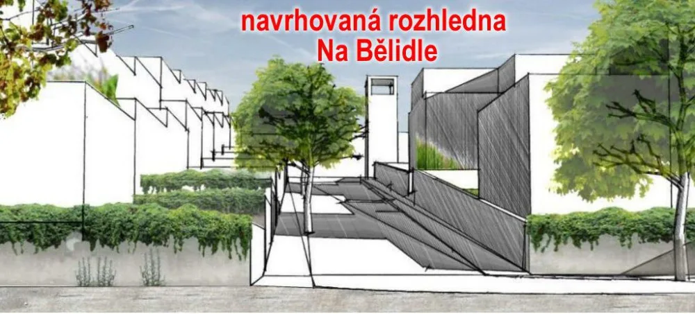 Návrh rozhledny v lokalitě Na Bělidle 