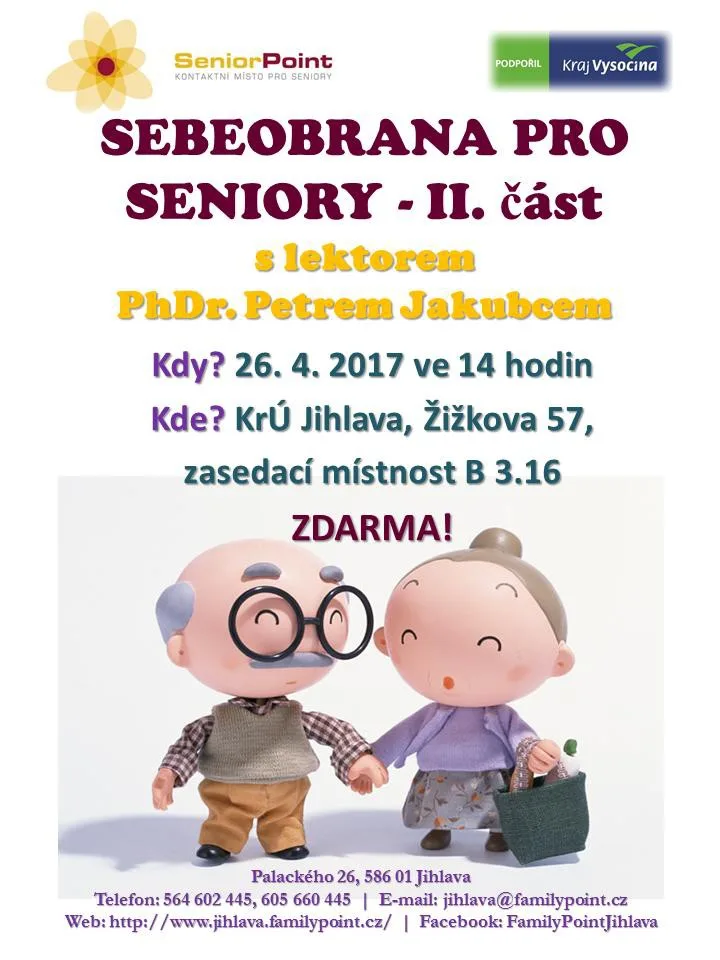 Jihlavský Family Point naučí seniory sebeobraně. Kurz povede lektor a bude zdarma