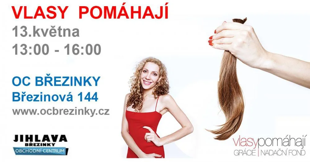 Na jihlavských Březinkách se budou stříhat vlasy pro dobrou věc. Zazpívá Olga Lounová