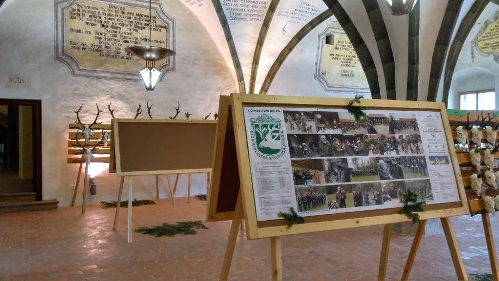 Jihlavskou radnici zdobí téměř pět set trofejí zvěře. K vidění je obří kňour nebo kamzík