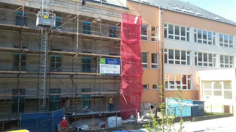 Rekonstrukce čelní strany staré budovy Gymnázia Havlíčkův Brod