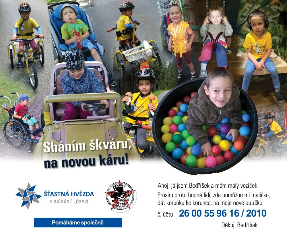 Kapela Walda Gang nově pomáhá Nadačnímu fondu Šťastná hvězda. Vybírají peníze pro nemocného Bedříška