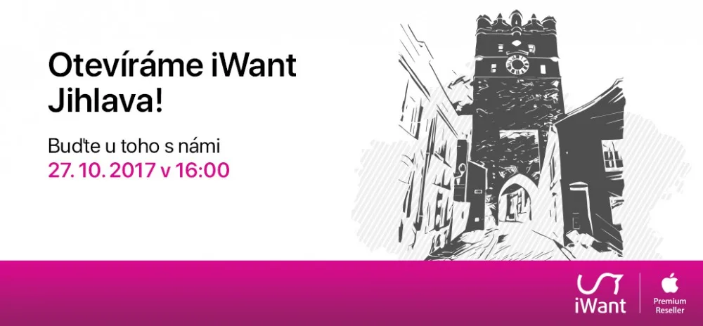 iWant Apple Premium Reseller otevírá prodejnu v Jihlavě. Buďte u toho