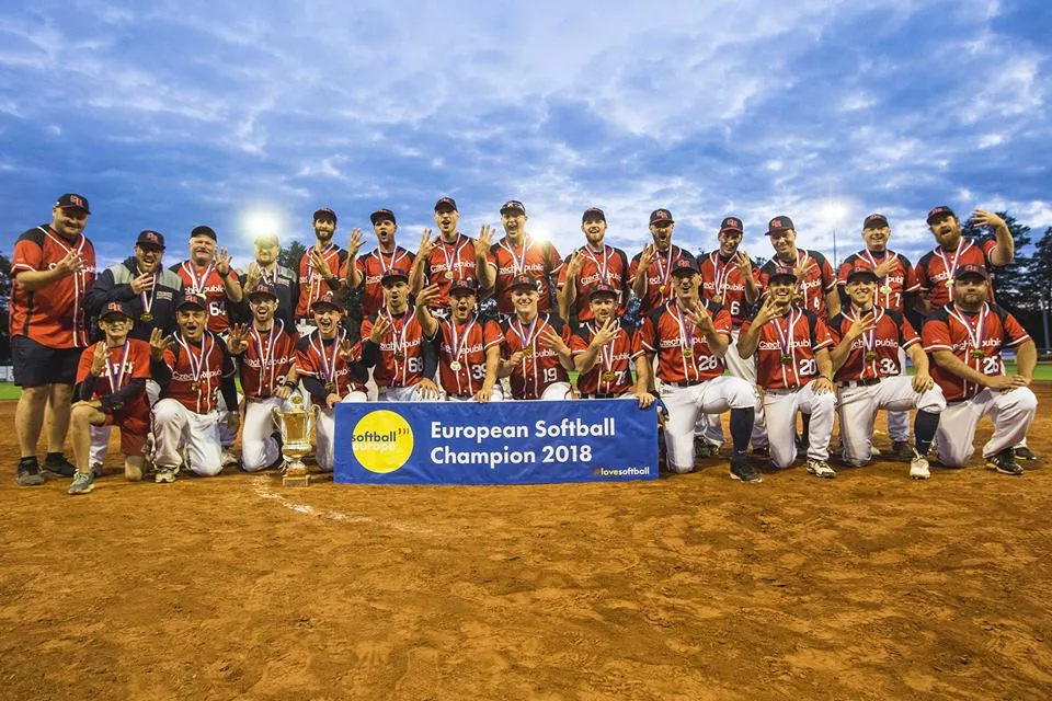 Čeští softbalisté se v Havlíčkově Brodě stali počtvrté za sebou mistry Evropy
