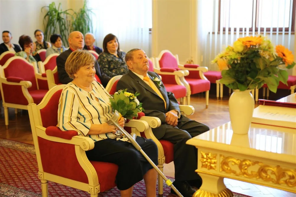Bohumila a Alois jsou svoji již 60 let, na jihlavské radnici oslavili diamantovou svatbu