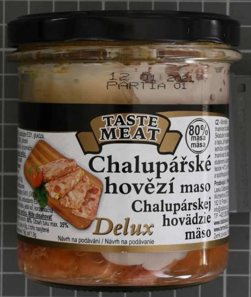 Jedním z produktů, které neobsahovalo tolik masa, kolik by mělo, bylo i Chalupářské hovězí maso Delux